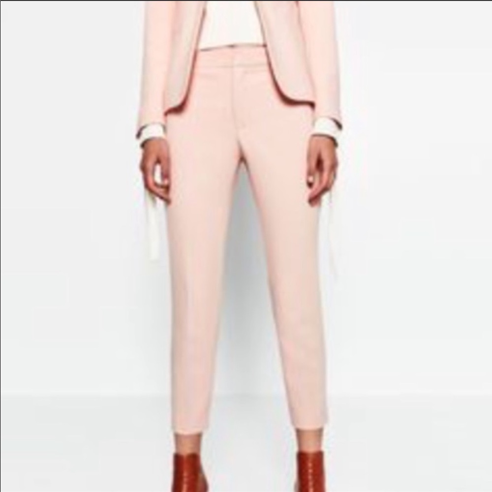 NWOT ZARA Chino Fit Pants, Pink XS